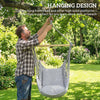 Hammock Chair Swing Hanging Macrame Chair w/ Two Soft Seat Cushions, Grey