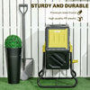 Rotating Composter, Compost Bin with 24 Vents and Steel Legs, 17 Gallon, Yellow
