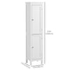 Tall Bathroom Cabinet, Freestanding Storage Organizer with Adjustable Shelves and Cupboards, 15