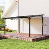 10' x 14' Hardtop Gazebo Wall-Mounted / Free Standing Outdoor Pergola with UPF 50+ & Waterproof Polycarbonate Roof