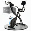 3 in 1 Folding Exercise Bike, Foldable Stationary Bike with 8-Level Magnetic Resistance, Adjustable Seat, Black