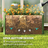 Set of 2 Galvanized Metal Planters for Outdoor Plants, 4' x 2' x 2' Raised Garden Bed, Light Green