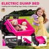 Qaba 24V 4WD Kids Ride On Truck with 6 Wheels Electric Ride On Car with Remote, Dump Bed for 3-8 Years, Green