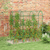 Metal Garden Trellis, Arch Trellis for Climbing Plants Outdoor, A-Frame, with Climbing Net, 17