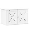 Hidden Cat Litter Box Enclosure with Double Doors, Hole, Pet House Side End Table, 31.5