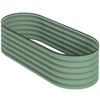 5 x 2 x 1.5 FT Galvanized Steel Raised Garden Bed, Metal Garden Bed Planter Box with Safety Edging, Green