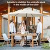 Patio Umbrella Base, 24 lb Heavy Duty Concrete Umbrella Stand, Market Table Umbrella Base Holder for Outdoor, Black