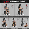 Soozier Multi-Exercise Home Gym Station with 99lbs Weight Stack, for for Back, Chest, Arms, Full Body Workout
