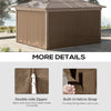 10' x 10' Universal Gazebo Sidewall Set with 4 Panels, Hooks/C-Rings Included for Pergolas & Cabanas, Brown
