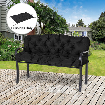 Porch Swing Cushion Garden Bench Cushion with Backrest, Non-Slip 3-Seater Soft Pad, 59.1