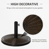 29LBS Offset Patio Umbrella Cement Base Stand Cantilever Parasol Holder Weight, Fits Φ1.4