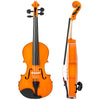 4/4 Full Size Violin, Wood Acoustic Violin Set for Beginners, Adults, with Case, Rosin, Shoulder Rest, Brown