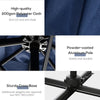 8' x 8' Square Patio Hanging Offset Umbrella with 360° Rotation, Aluminum Outdoor Cantilever Parasol with Crank & Tilt, Sun Canopy Shelter with Cross Base, Dark Blue