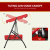 3-Seat Outdoor Patio Swing Chair, 2-in-1 Convertible Flat Bed, Canopy Swing Glider w/ Adjustable Shade, Removable Cushion and Pillows for Porch, Garden, Poolside