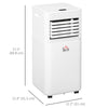 8000 BTU Portable Air Conditioner with Fan & Dehumidifier Mode, Quiet AC Unit with Remote Control, 24-Hour Timer