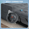 Pull Out Sofa Bed, Sleeper Sofa Couch with USB Ports, Small Linen Loveseat Futon Couch for Living Room
