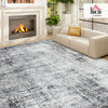 Area Rug for Living Room 9x12, Modern Abstract Machine Washable Rug, Non-Slip Carpet for Bedroom, Dining Room, Grey