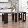 Extendable Dining Table, Expandable Kitchen Table for Small Spaces, Seats up to 6 People, Dark
