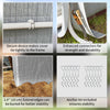 7.9' x 6.6' Garden Storage Tent, Patio Storage Shelter w/ Metal Frame and Double Zipper Doors, Light Grey