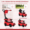 Mercedes-Benz G350 Licensed Push Car, 3-in-1 Toddler Sliding Car with Horn, Steering, Foot Rest, Seat Storage, Red