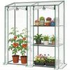 Mini Greenhouse, Portable Greenhouse with 3 Shelves, 2 Roll-up Doors, 56.3