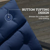 Patio Lounge Chair Cushion, Tufted Thick Outdoor Chaise Lounge Cushion with Ties, 74.8
