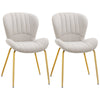 Dining Chairs Set of 2, Modern Accent Chair with Cushioned Backrest, Upholstery for Living Room