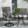 Outdoor Swivel Dining Chairs Set of 2, High Back Swivel Chairs with All Weather Mesh for Deck, Backyard, Poolside
