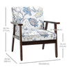 Modern Accent Chairs with Cushioned Seat, Upholstered Linen-Feel Armchair for Bedroom, Living Room, Multicolored