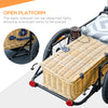 Steel Trailer for Bike, Bicycle Cargo Trailer with Foldable Storage Box and Safe Reflectors, Max Load 88LBS, Grey