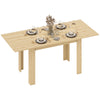 Modern Extendable Dining Table, 55.1 x 31.5 in, for 6-8 People, Expandable Dining Table for Kitchen, White