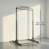 Soozier Portable Pull Up Station, Height Adjustable Pull Up Bar with 8 Levels for Home Gym Strength Training, 440LBS Capacity