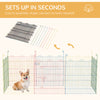 Metal Pet Playpen Portable Hexagon Dog Exercise Fence Multi-colored