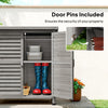 Wooden Garden Storage Shed Kit Wood Garage Tool Organisation Cabinet with 2 Door , 34