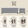 44 Inches Ottoman with Storage, Lid, Legs, Corduroy End of Bed Bench for Living Room, Bedroom, Entryway, Light Grey
