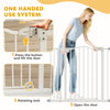 Extra Tall Dog Gate with Door, Pressure Fit, Auto Close, Double Locking for Doorways Hallways Stairs, 29