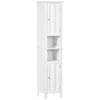 Bathroom Cabinet, Freestanding Linen Cabinet with Open Shelves, 13.8