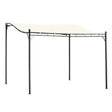 Portable Gazebo 10x10 Steel Patio Outdoor Sun Shelter for Porch, Patio & Yard, Weather-resistan, Cream White