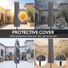 10FT Cantilever Patio Umbrella with 8 Ribs, Offset Patio Umbrella with Cover and Wind Ropes for Garden, Yard, Dark Grey