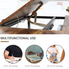 Adjustable Drafting Table Art Desk Drawing Table Craft Desk Workstation for Painting Multifunctional Writing Desk with Tiltable Tabletop and Storage Shelf Rustic Brown