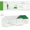 Metal Chicken Coop with UV-Resistant Cover for Rabbits, Ducks, Turtles, Guinea Pigs, 106