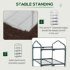 Portable Greenhouse Outdoor Hot House with 4 Tier Shelves, Steel Frame, PE Cover, 28