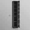 Freestanding Tall Bathroom Storage Cabinet with Adjustable Shelves, Bathroom Organizer, White Wood Grain