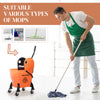 6.9 Gal/26L Mop Bucket, Mop Bucket with Wringer, Wheels and Handle, Orange
