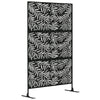 Metal Outdoor Privacy Screen, Decorative Outdoor Divider with Stand and Expansion Screws, Freestanding Privacy Panel for Garden Deck Pool Hot Tub, Willow Branch Style
