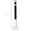 Freestanding Tower Fan Cooling for Home Bedroom with Oscillating, 3 Speed, 12h Timer, LED Sensor Panel, Remote Controller, White