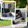 4 Wheels Pet Stroller, 3 in 1 Dog Cat Travel Folding Carrier, for Small Dogs, Detachable, w/ Brake, Canopy, Basket, Storage Bag - Yellow