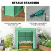 Walk-in Tomato Greenhouse Lean-to Green House with Reinforced PE Cover, Roll-up Door, Mesh Windows, Green