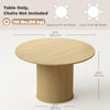 Round Dining Table for 4-6, 47 Inch Kitchen Table with Fluted Pedestal Base, for Kitchen Living Room Dining Room, Black