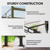 10' x 10' Outdoor Gazebo, Retractable Pergola Canopy with Curtains, UPF30+ Free Standing Metal Pergola Kit, Dark Grey